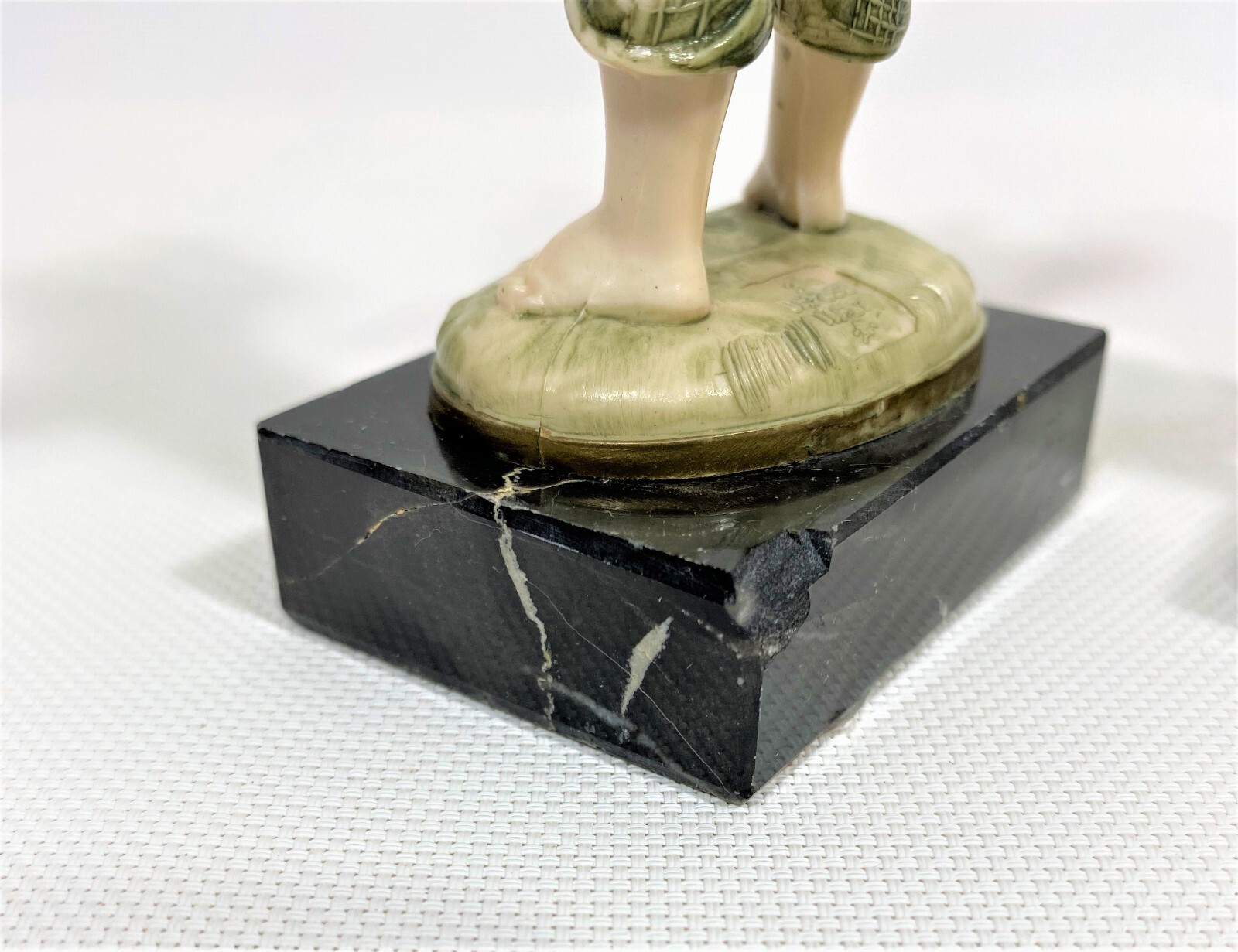 FONTANINI DEPOSE Polymer on Marble FLOWER GIRL / WATERBOY / NEOCLASSICAL GIRL