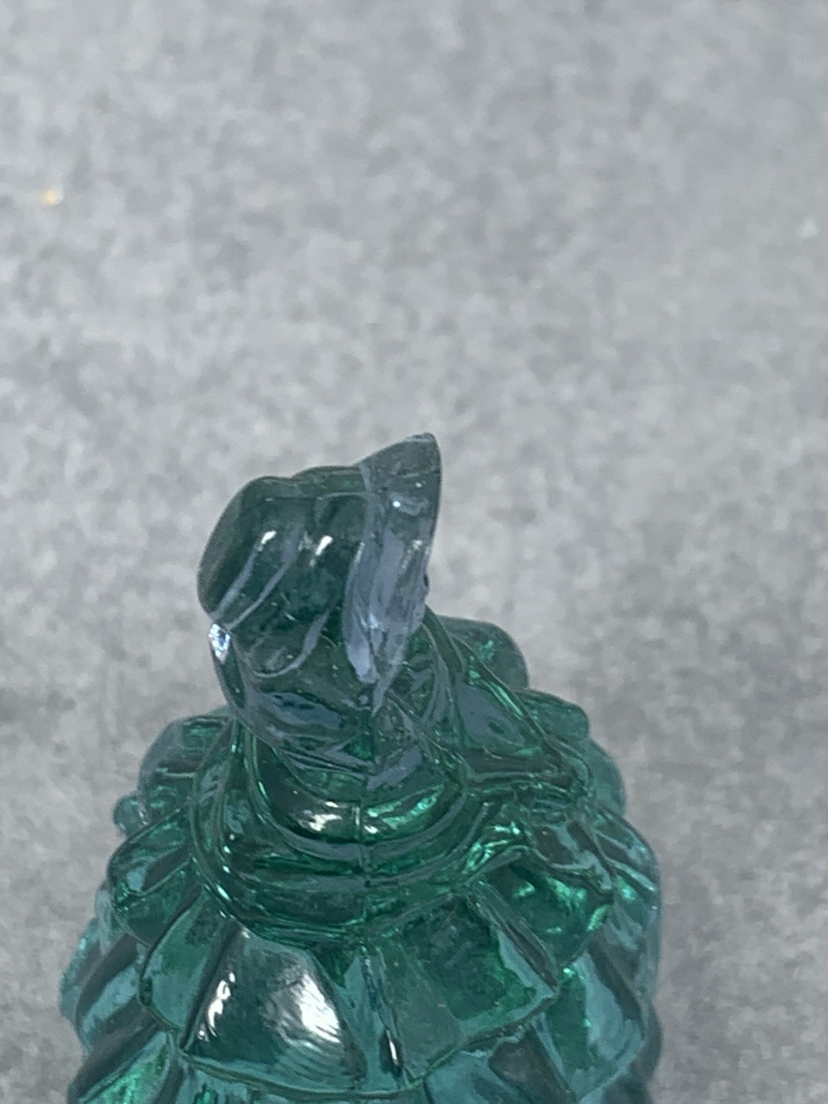 Boyd Art Glass Clear Blue / Teal Nancy Doll Lady Figurine B in Diamond 2 1/4″