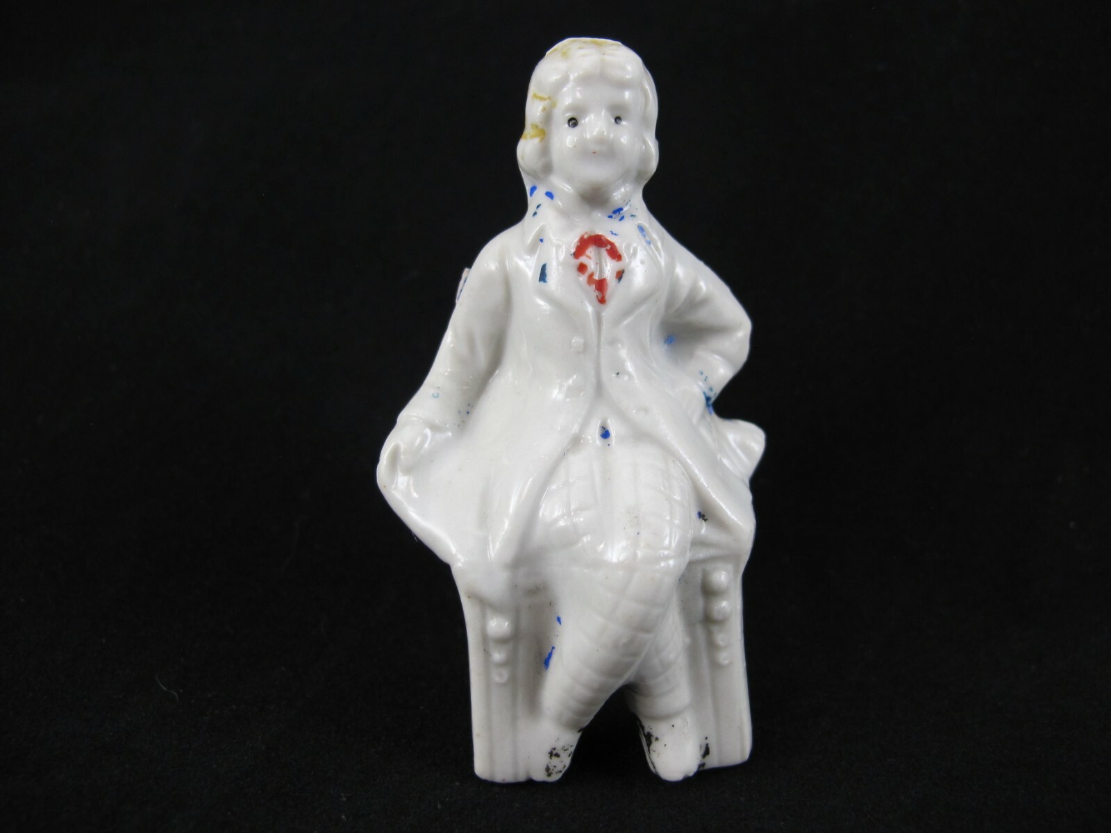Victorian English Man Sitting on Chair PORCELAIN FIGURINE Vintage