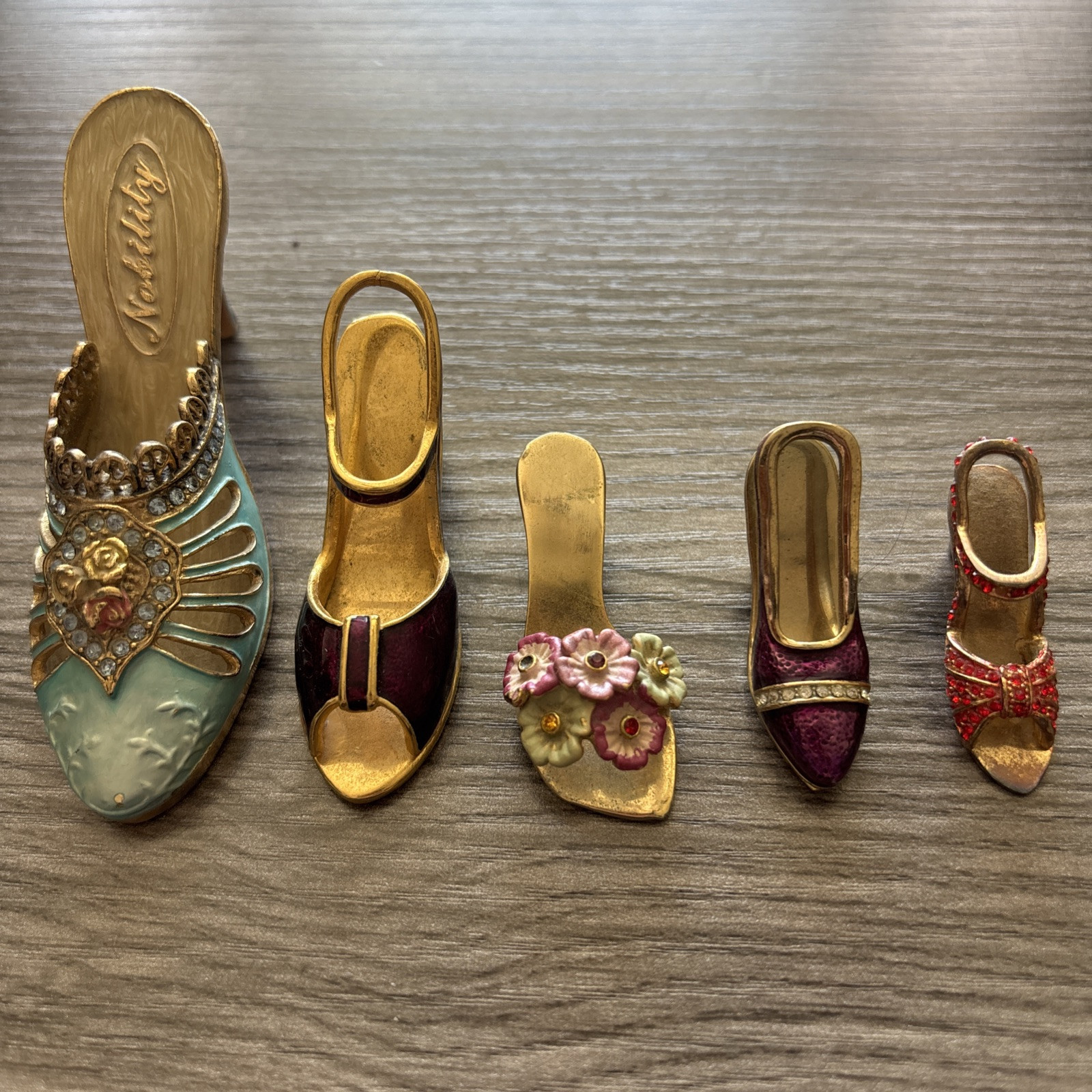 Collectibles 5 Women’s Mini High Heel Shoes Ornaments Shelf Sitters Nobility