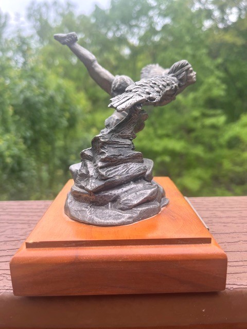 Michael Ricker The Eagle Dance Pewter Statue #199/1000 Sculpture 1987 Signed