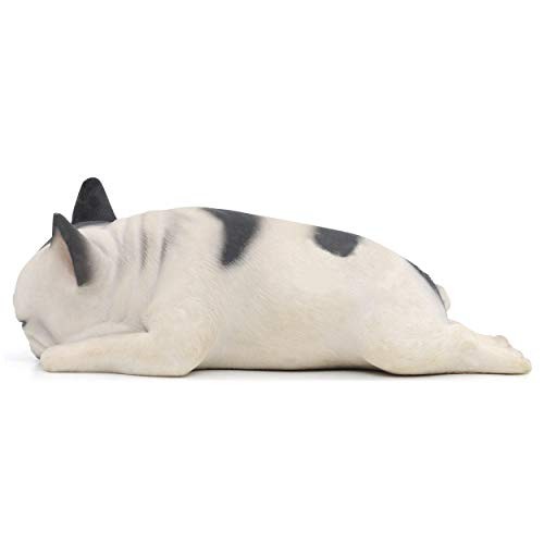 Comfy Hour Doggyland 6” Sleeping French Bulldog Figurine, Black & White