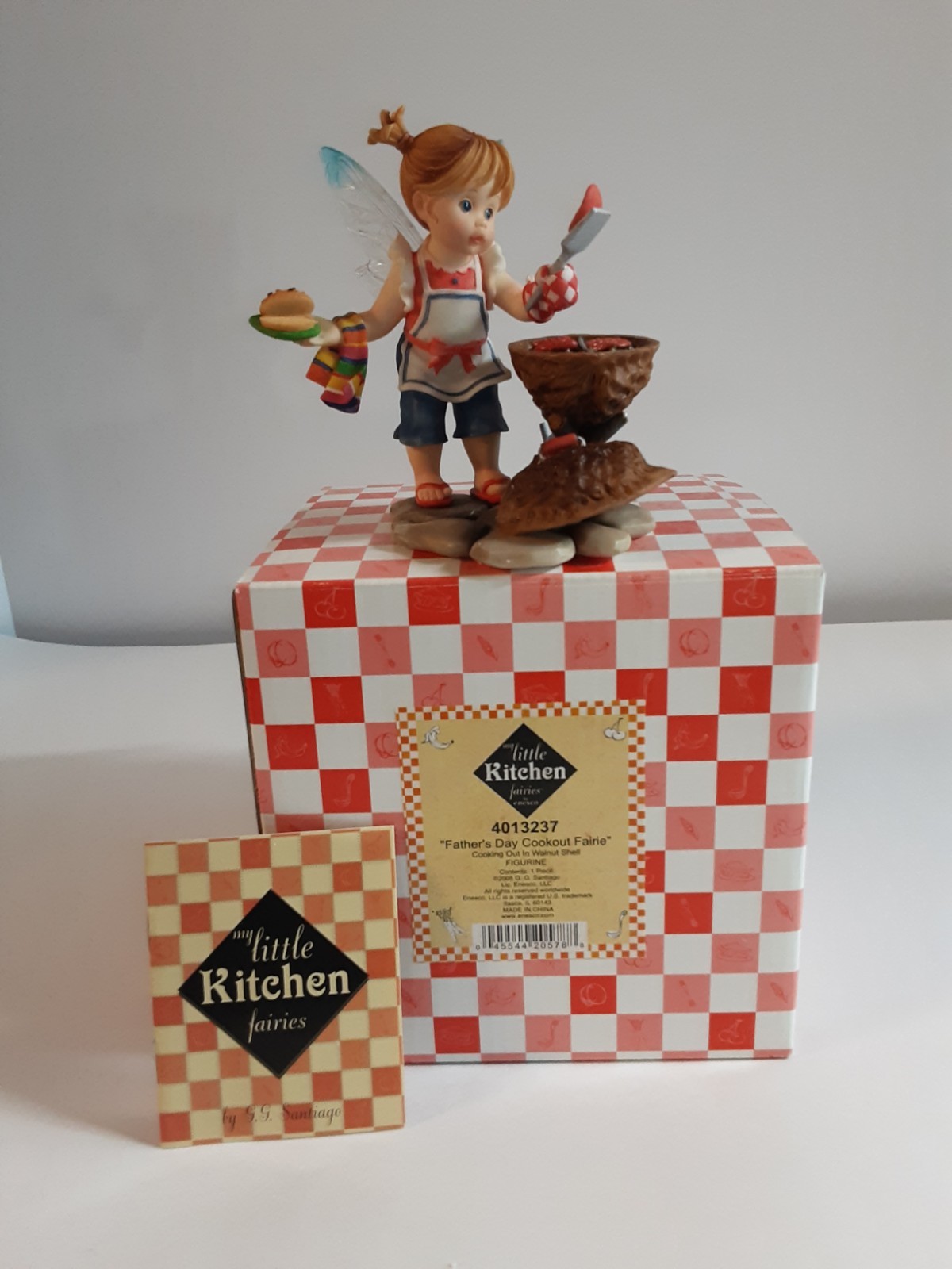 Enesco My Little Kitchen Fairies 2008 Father’s Day Cookout Fairie 4013237 W/Box