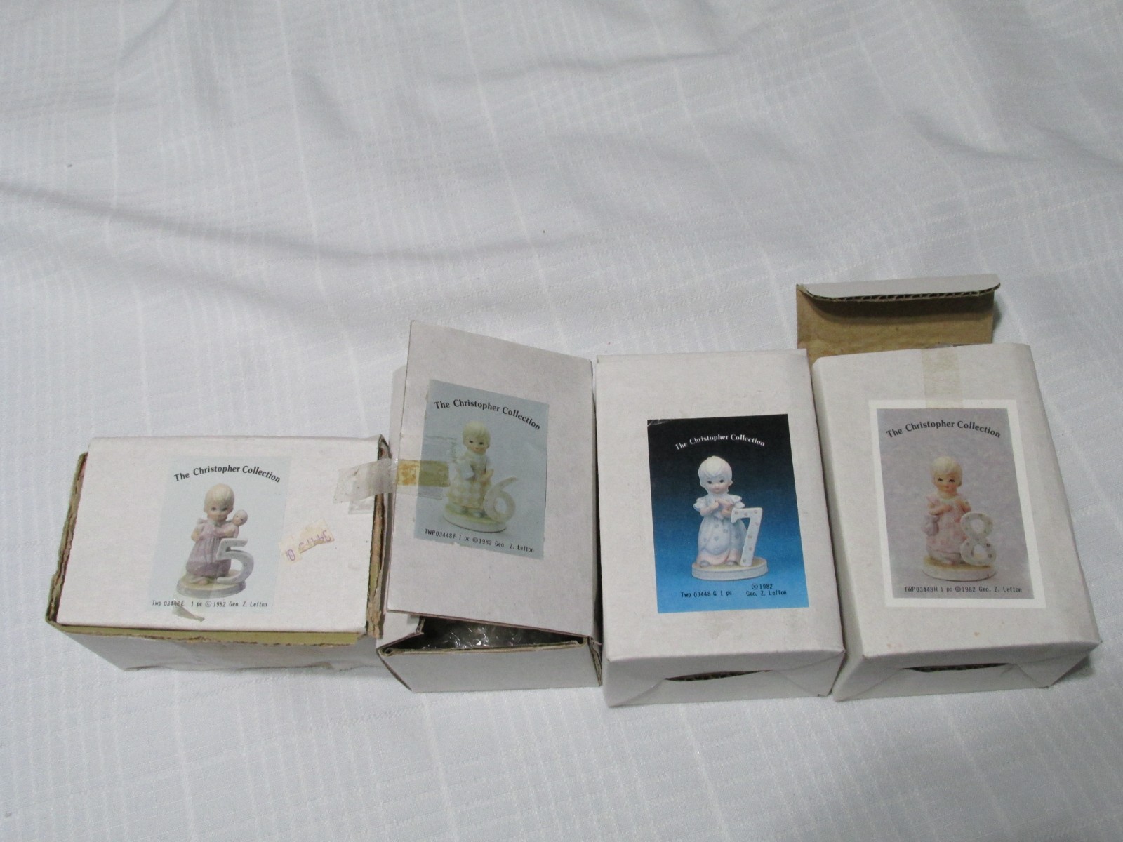 MIB Lot of 4 The Christopher Collection LEFTON Birthday Girl Figurines 5-8