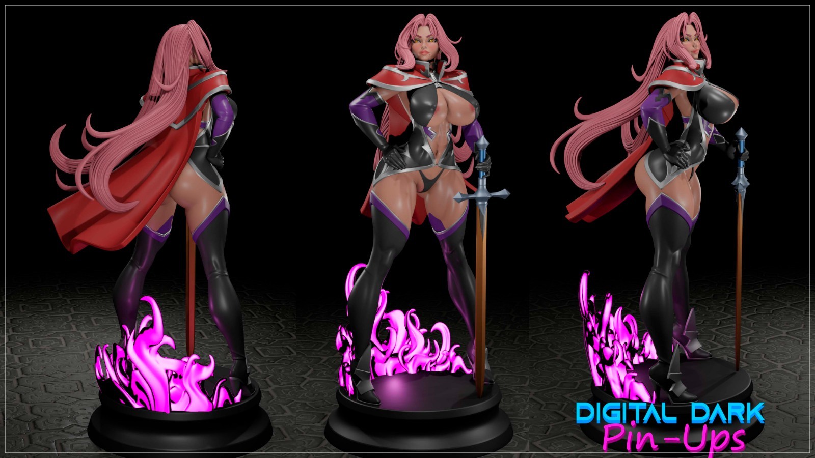 Digital Dark Pin-Ups NSFW : Hell Knight Ingrid – Resin (1:4-1:24 scale) Figure
