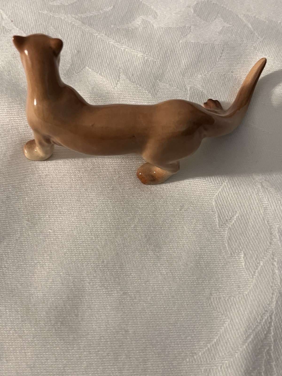 Collectible Retired Hagen Renaker Walking Cougar Long Flowing Tail
