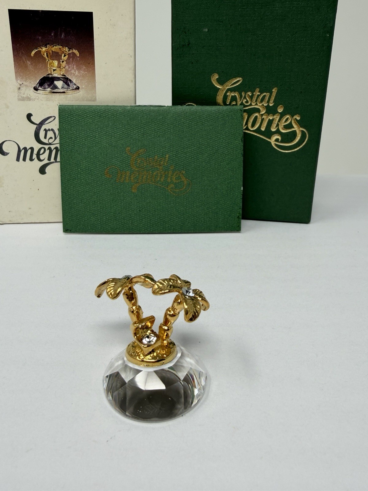 Swarovski Crystal Memories Wine Set Pitcher Goblets Gold 174010 Retired Boxed