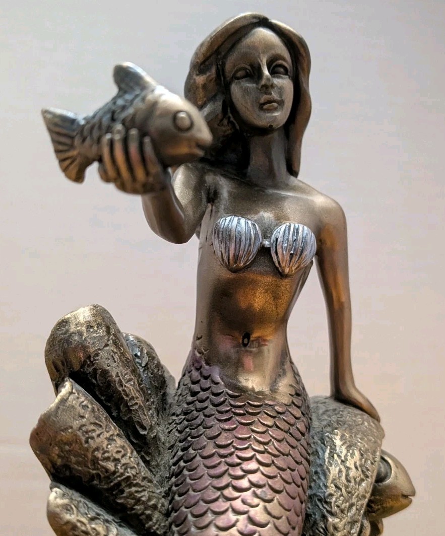 Summit Collection 2015 Mermaid Statue/Sculpture Cold-Cast Resin Bronze Finish 7″