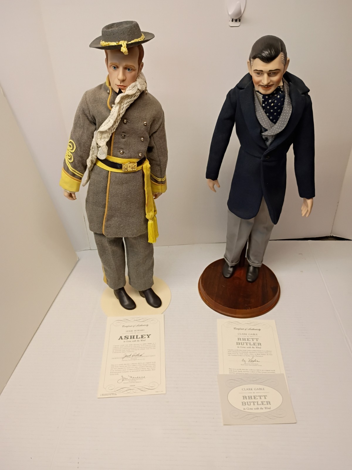 Ashley Wilkes & Rhett Butler Franklin Mint Collector Dolls Lot!