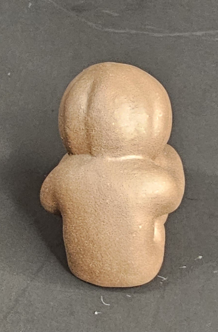 Small Bronze Matte Stone Modern Person Fig. Decorative Sculpture Overthinking