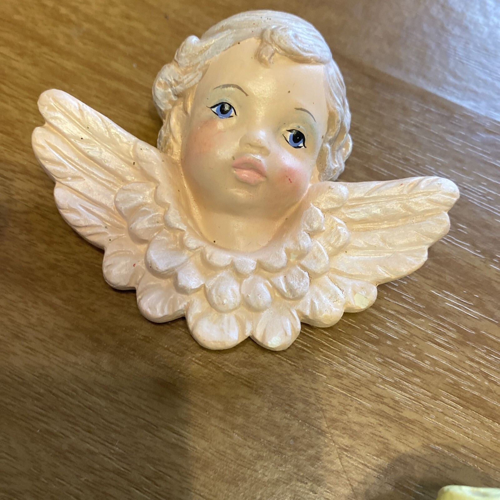 VTG SCIOTO CHERUB ANGELS 1989 SET OF 4 Resin Wall Plaques Christmas Ornaments