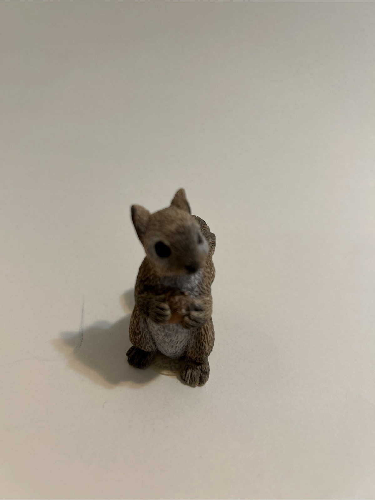 Stone Critters Figurine Squirrel with Acorn Made In USA 2.5 Inches Tall SCL 155