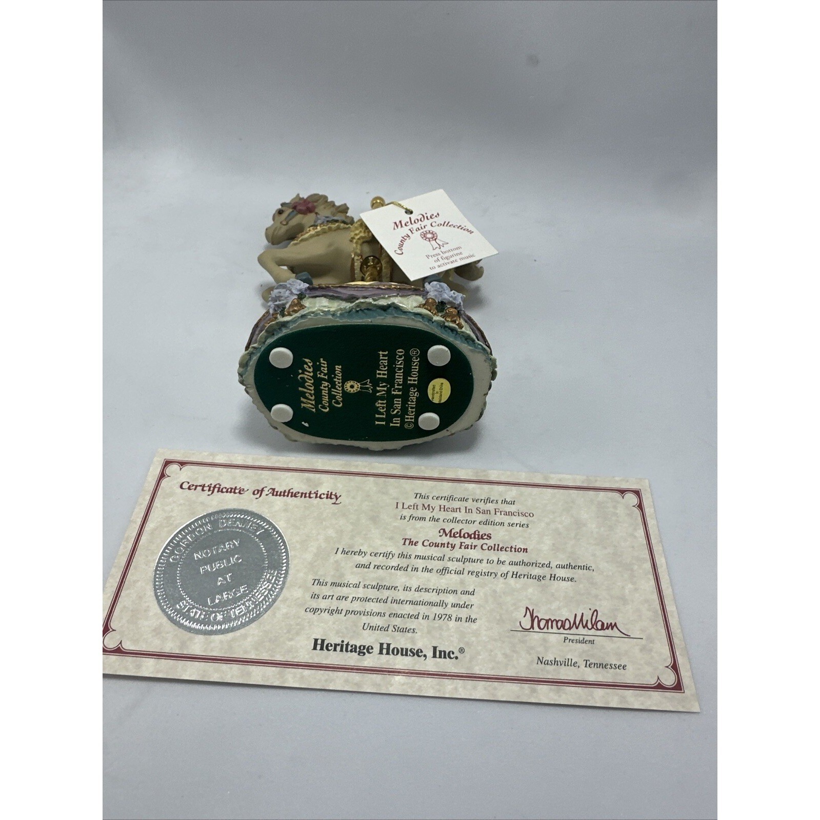 Heritage House Melodies County Fair Collection I Left My Heart In San Francisco