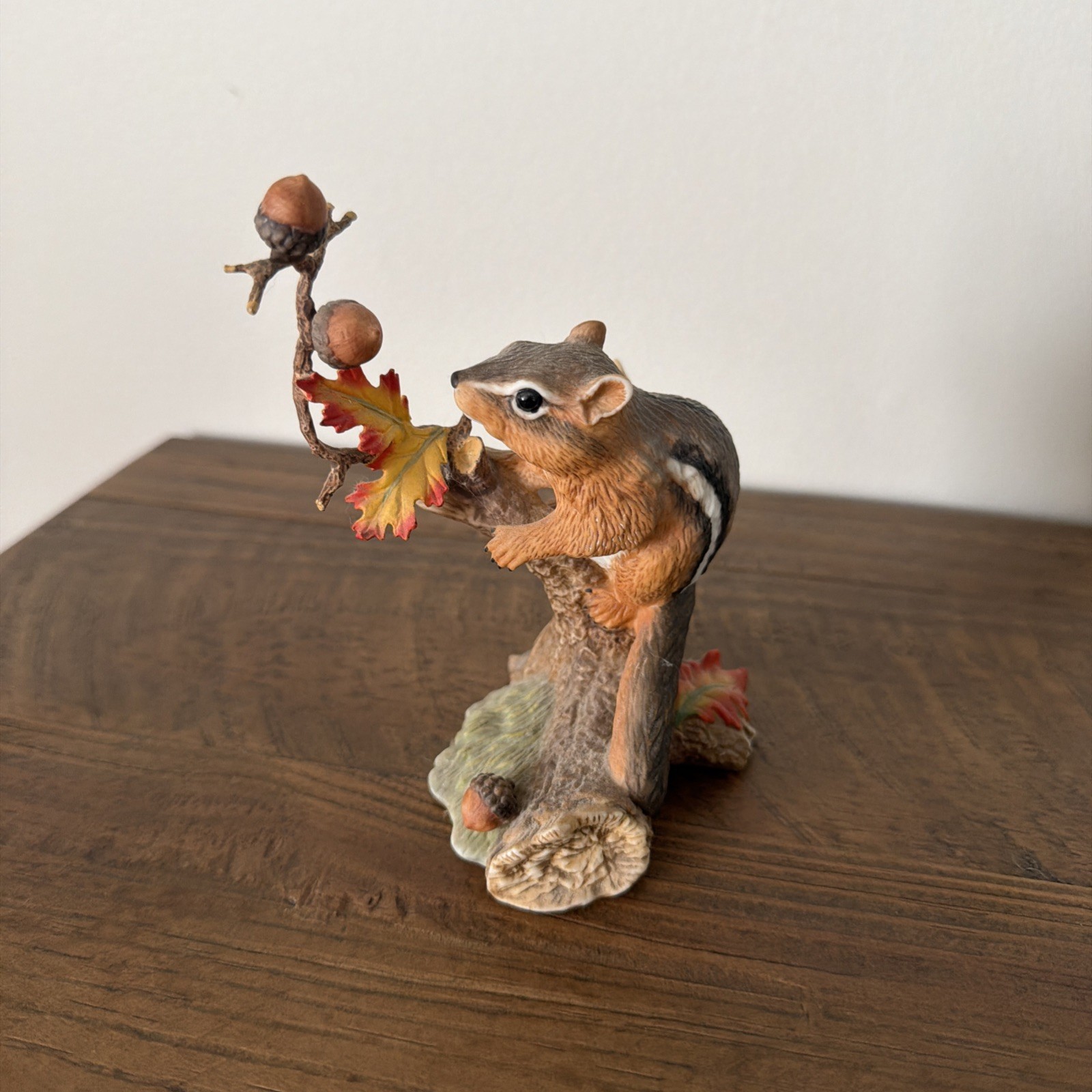 Lenox Eastern Chipmunk Figurine Vintage 1991 Autumn Adventure Acorn Oak Woodland