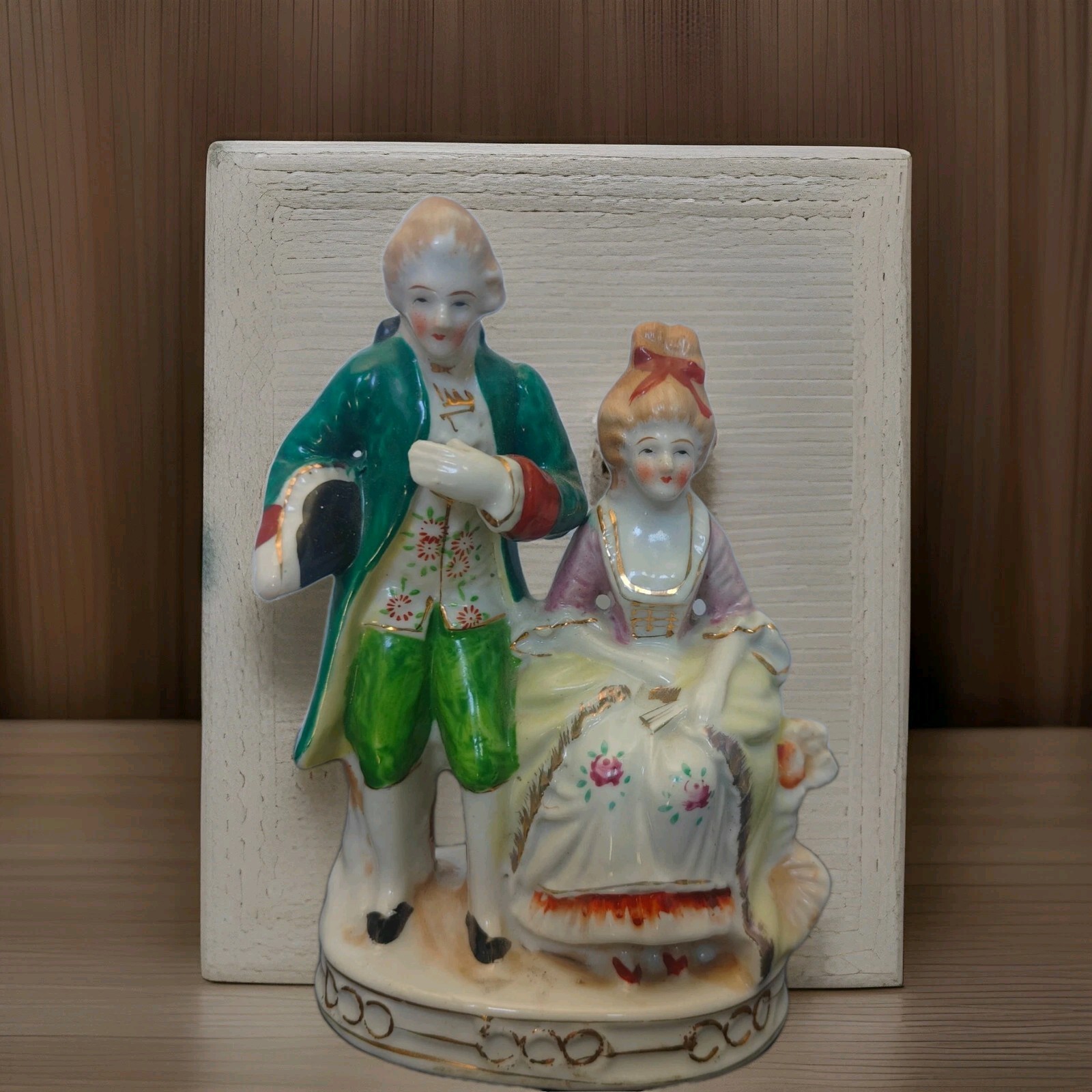 Vtg Aristocrat Courting Couple Figurine Baroque Made In Japan Hand Painted