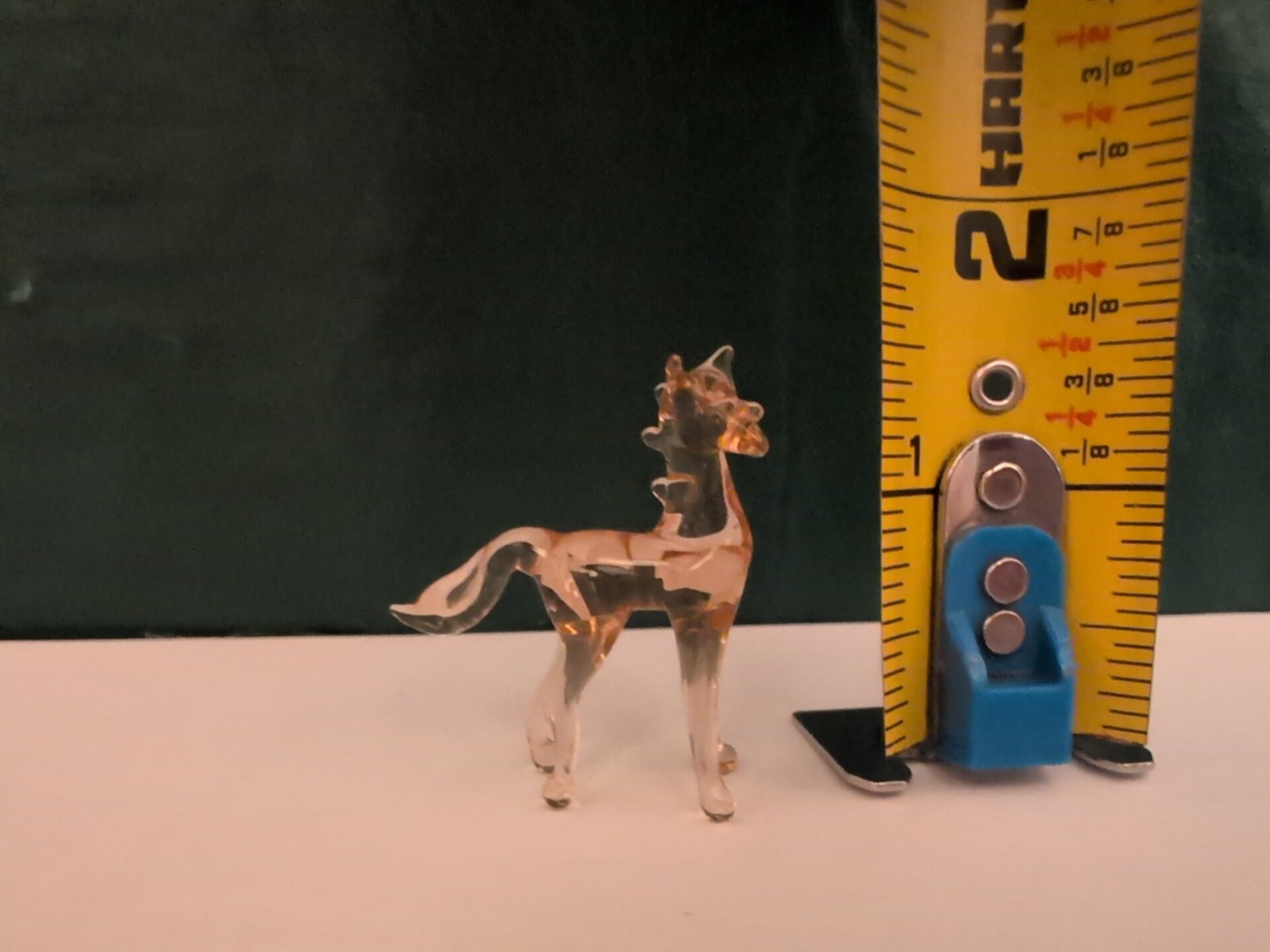 Vintage Miniature Horse Glass Figurine Gold Tones Art Glass Farm Decor Ponies