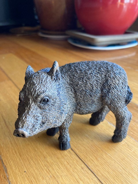 Vintage Authentic Stone Critters Wild Boar Pig — 1990s Collectible