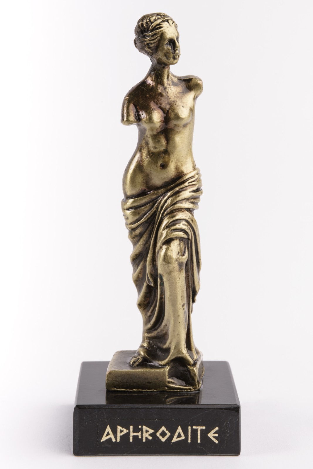 4″ Handmade Bronze Aphrodite of Melos | Greek Goddess Sculpture | Marble Base