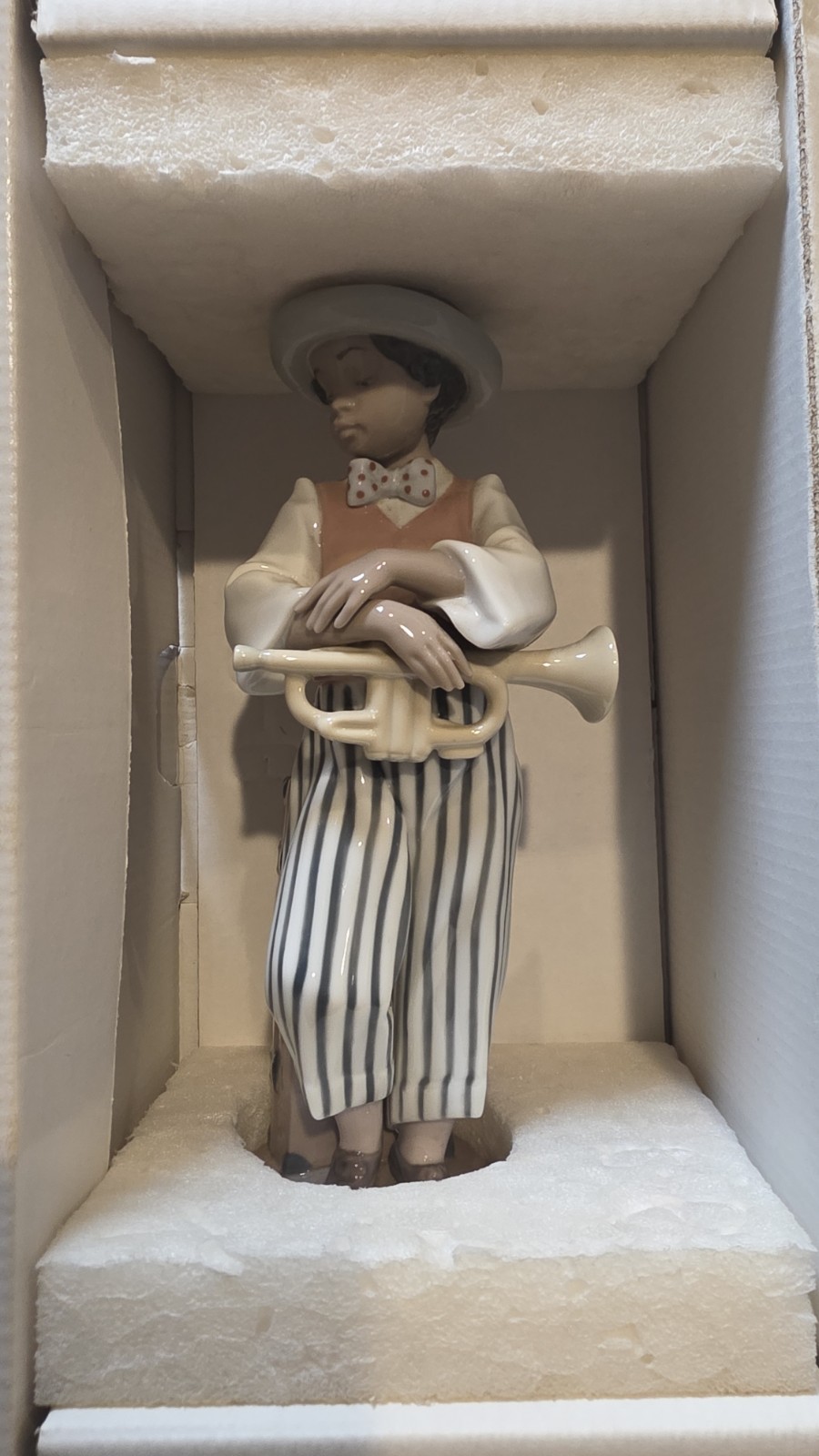 Lladró Black Legacy Jazz Trumpet Player Figurine w/ Box & Papers Spain