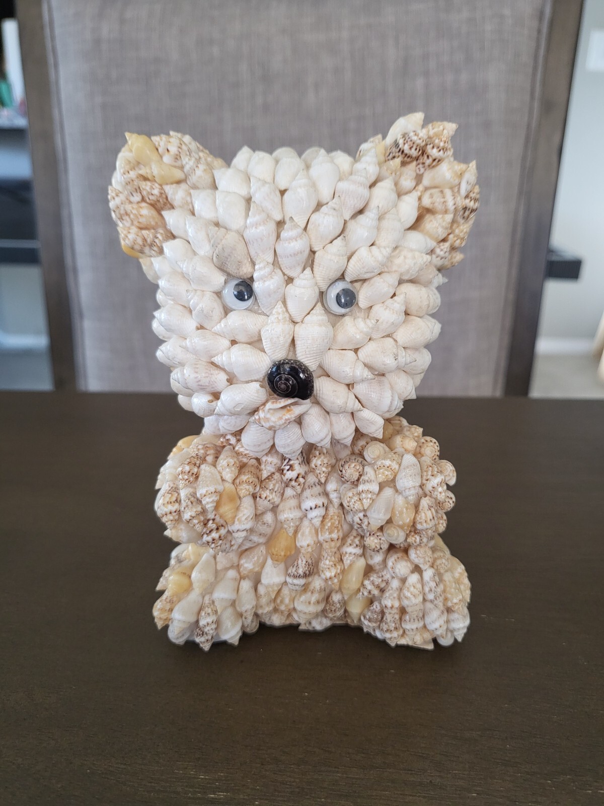Bear Shell Figurine 5″ Tall Handcrafted Intricate Detailed Art Decorative 10 OZ