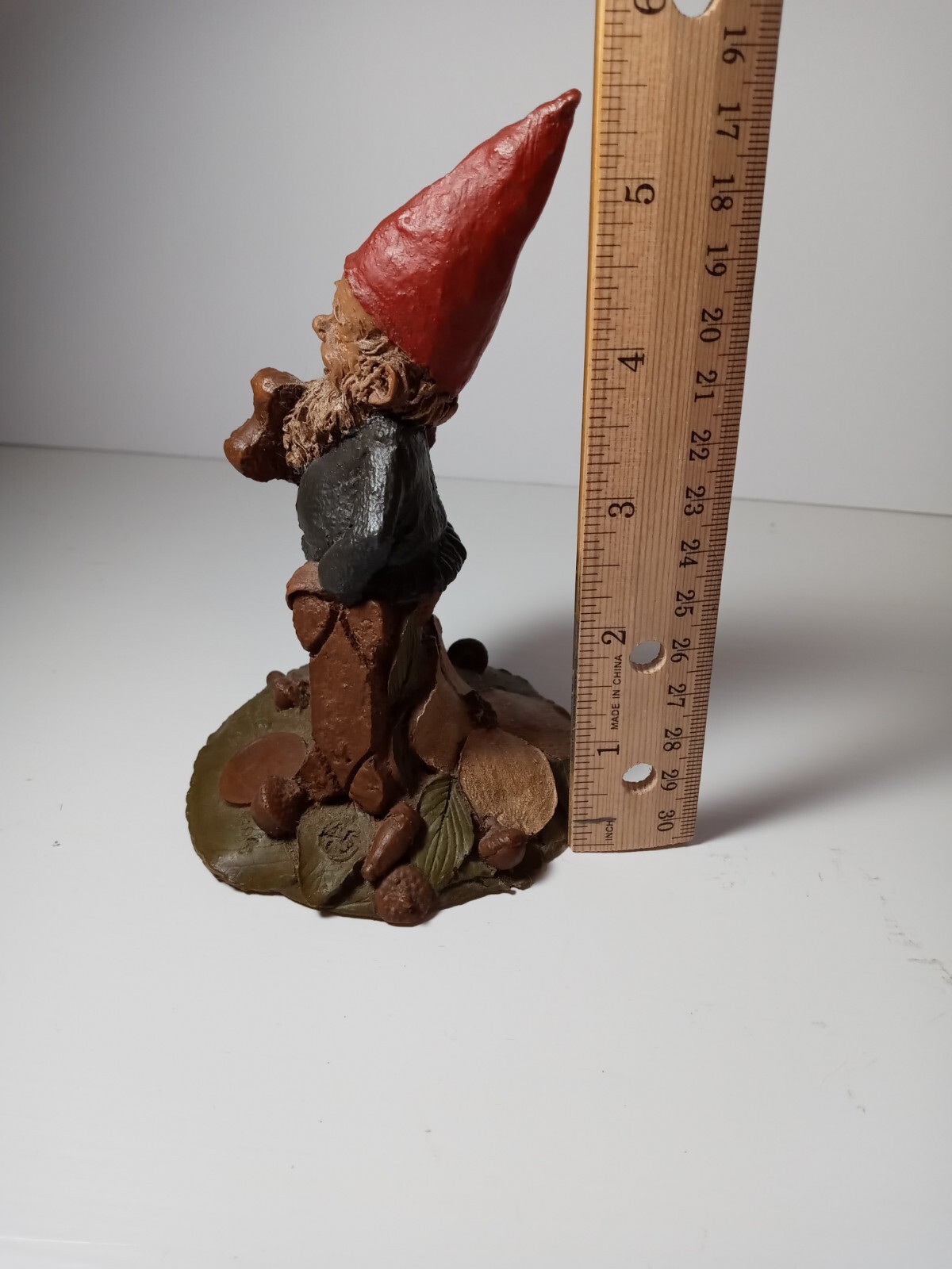 Tom Clark Gnome Named Doug with Dog Bone # 1045 Approx. 5 1/2 Inches Tall