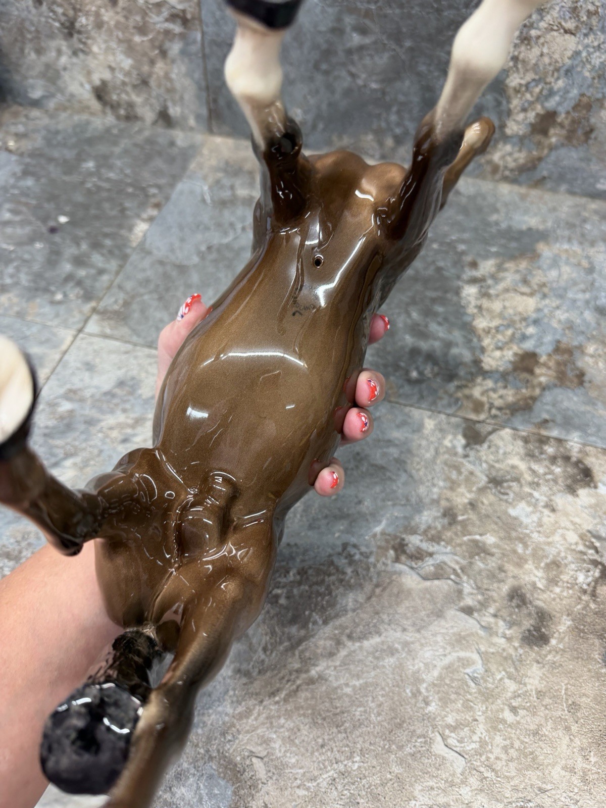 Beswick Porcelain Horse Figurine 11 Inches Tall x 13