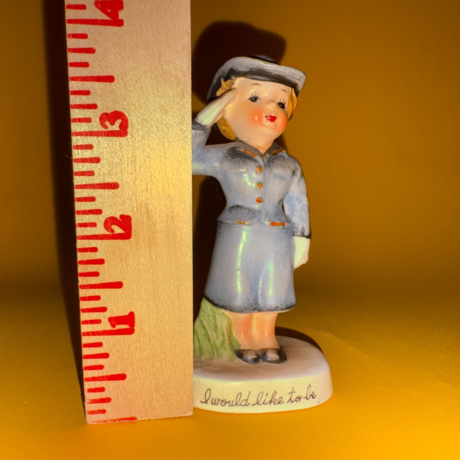 ❤️ CUTE Lefton I Would Like to Be a Soldier Police Career Woman Figurine Lefton
