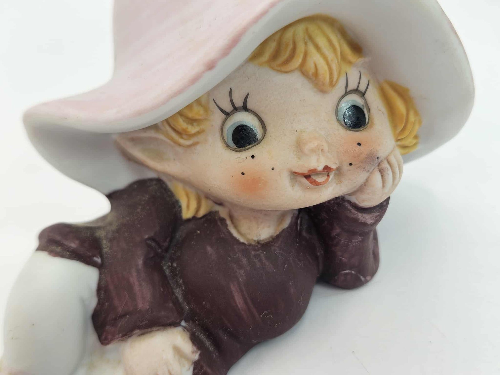 Vintage Pixie Elf Homco #5213 Purple Ceramic Bisque – Preowned