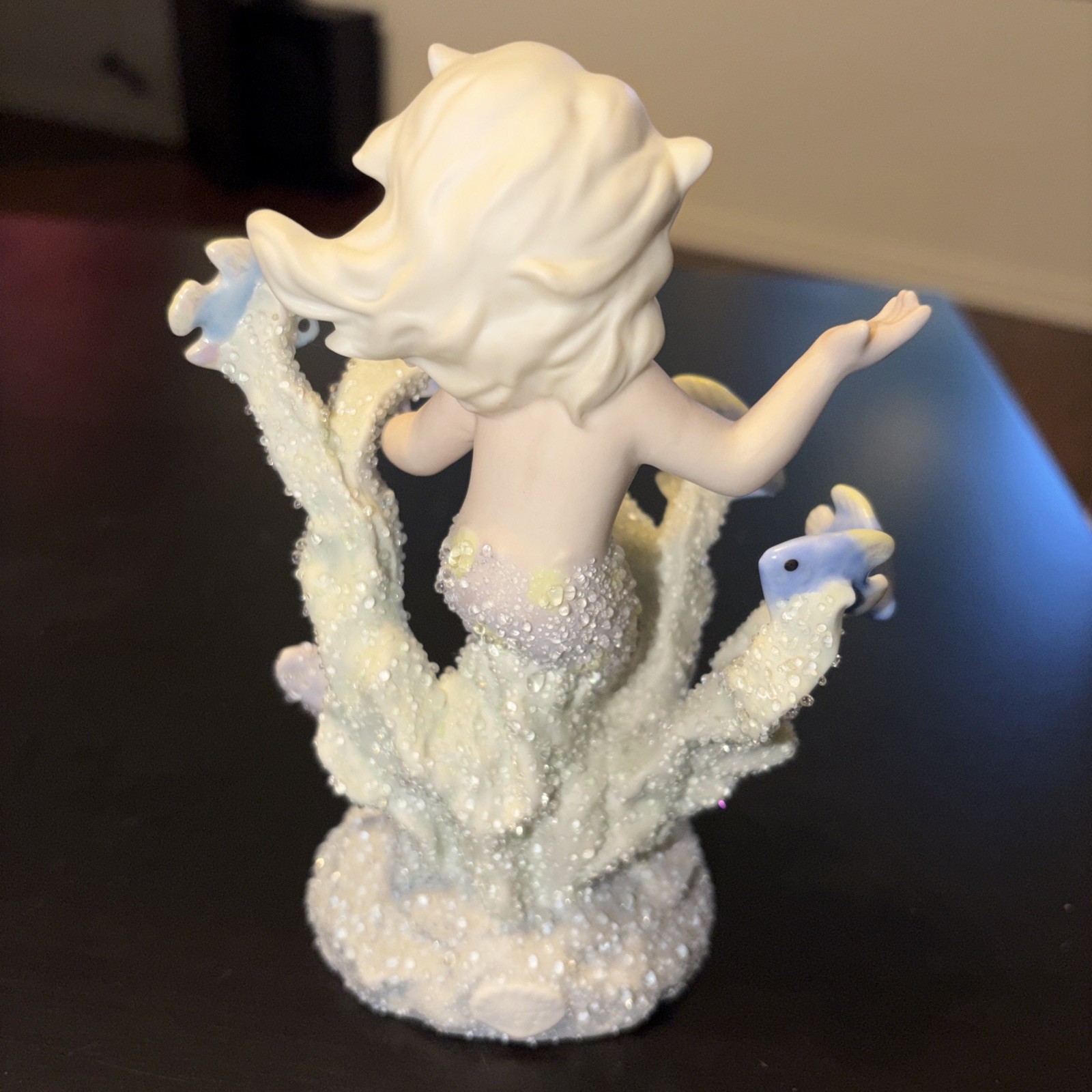 “Delia” Coral Kingdom Mermaid Figurine By Enesco 1995 #920851 Shimmering Stone