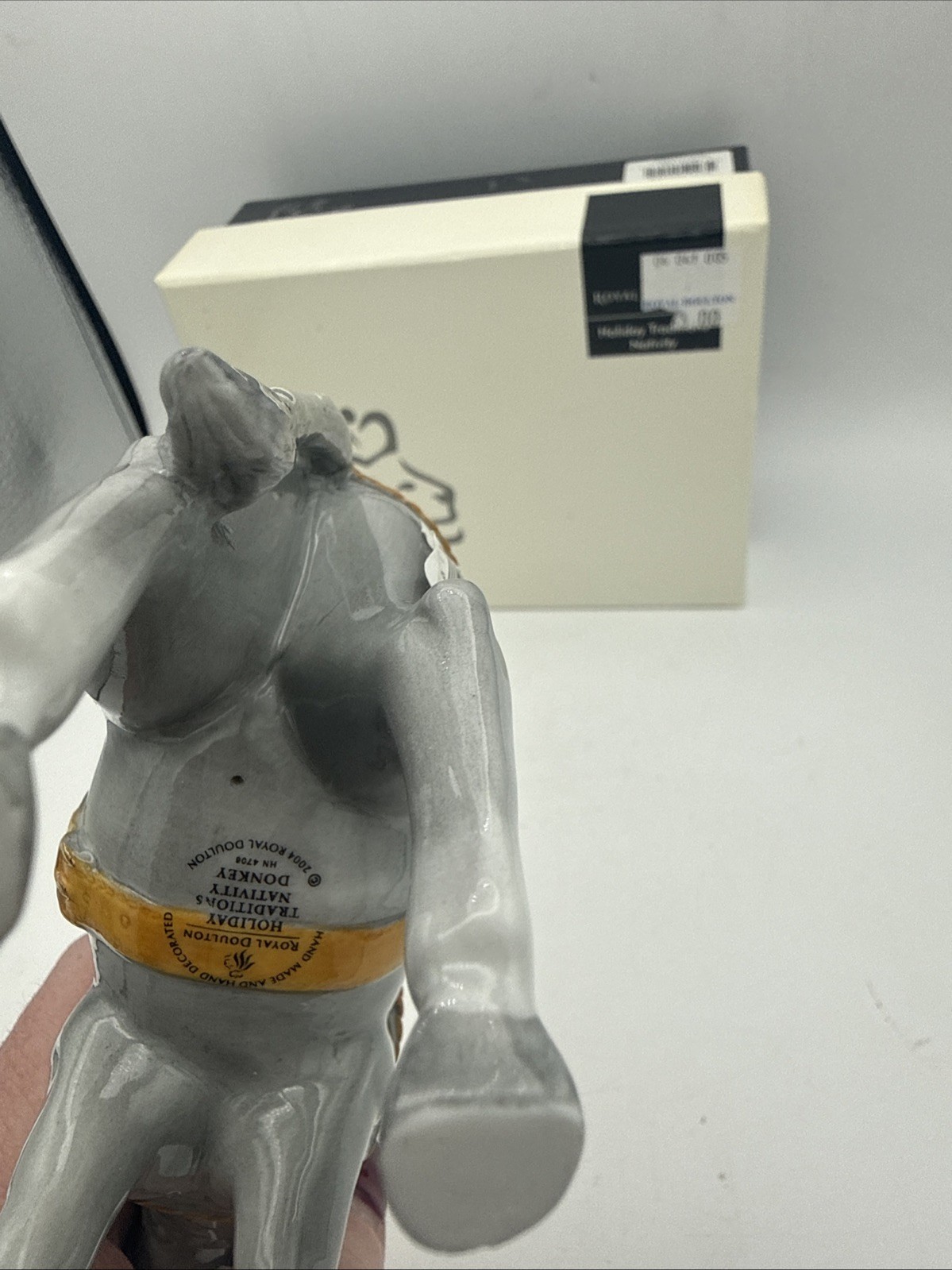 2004 Royal Doulton Holiday Traditions Nativity Donkey Figurine w/ Box & Tags