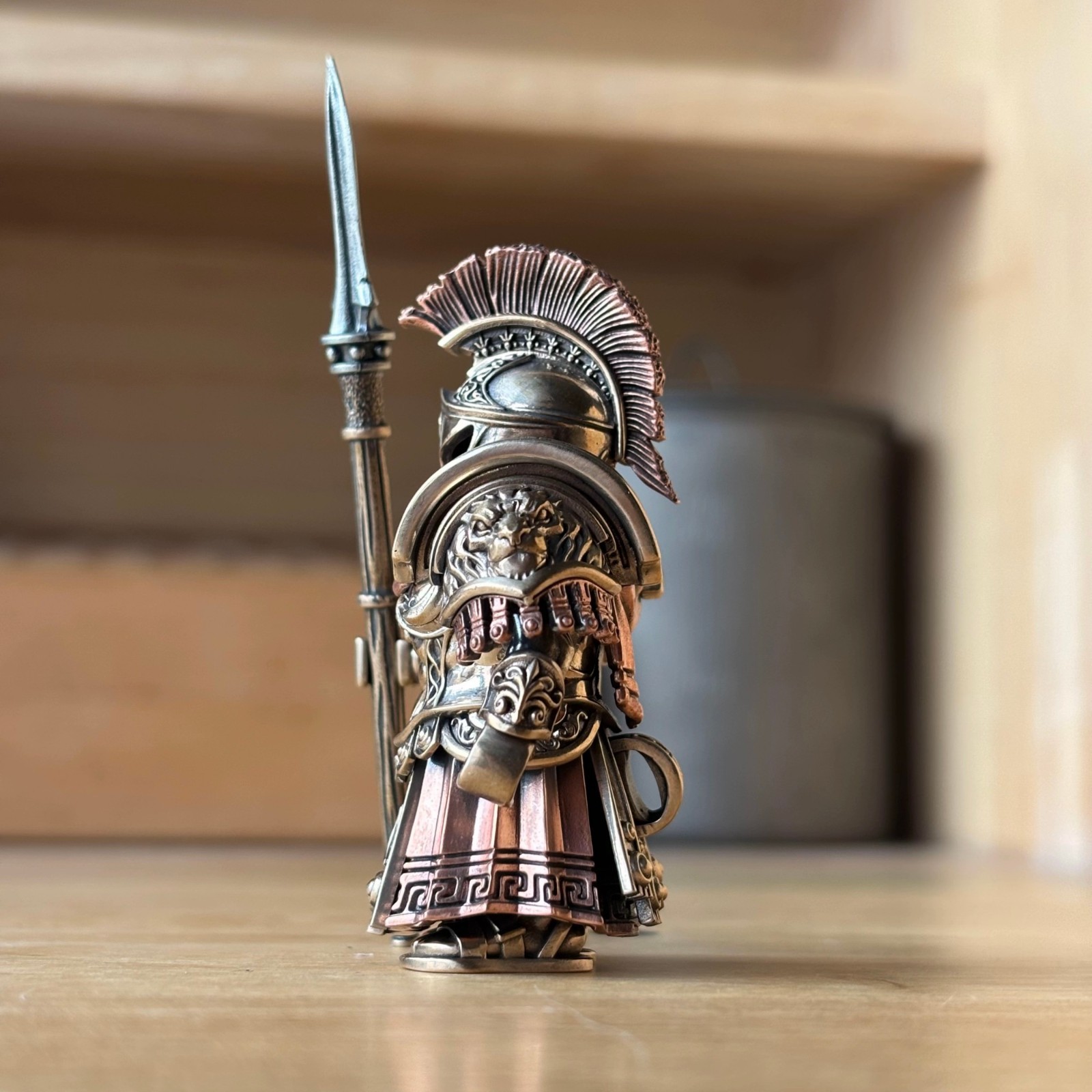 Spartan Warrior Figurine Magnetic Assembly Dory Spear Medusa Shield Men’s Gift