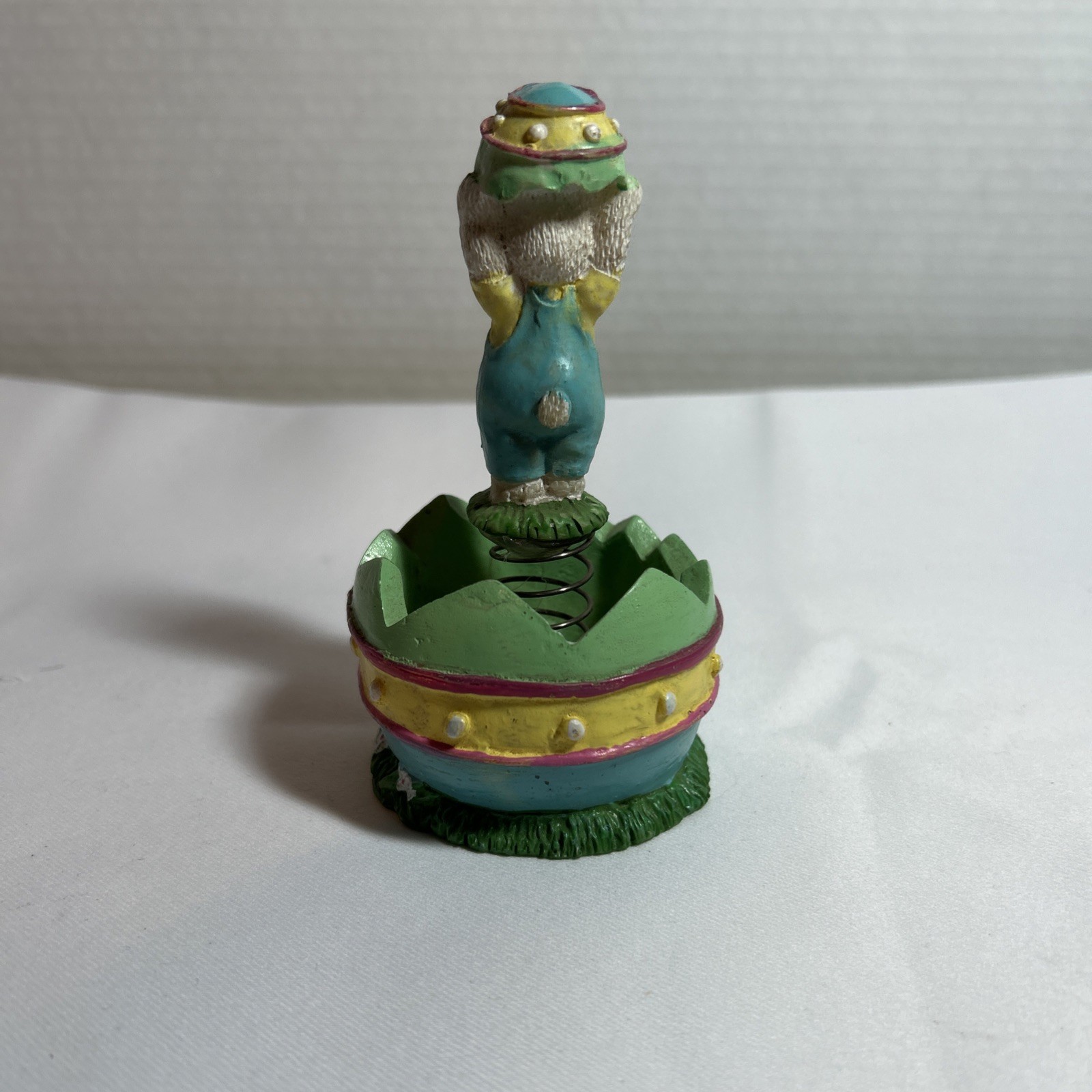 Multi 4.5″ Bunny Rabbit Spring in Egg Figurine