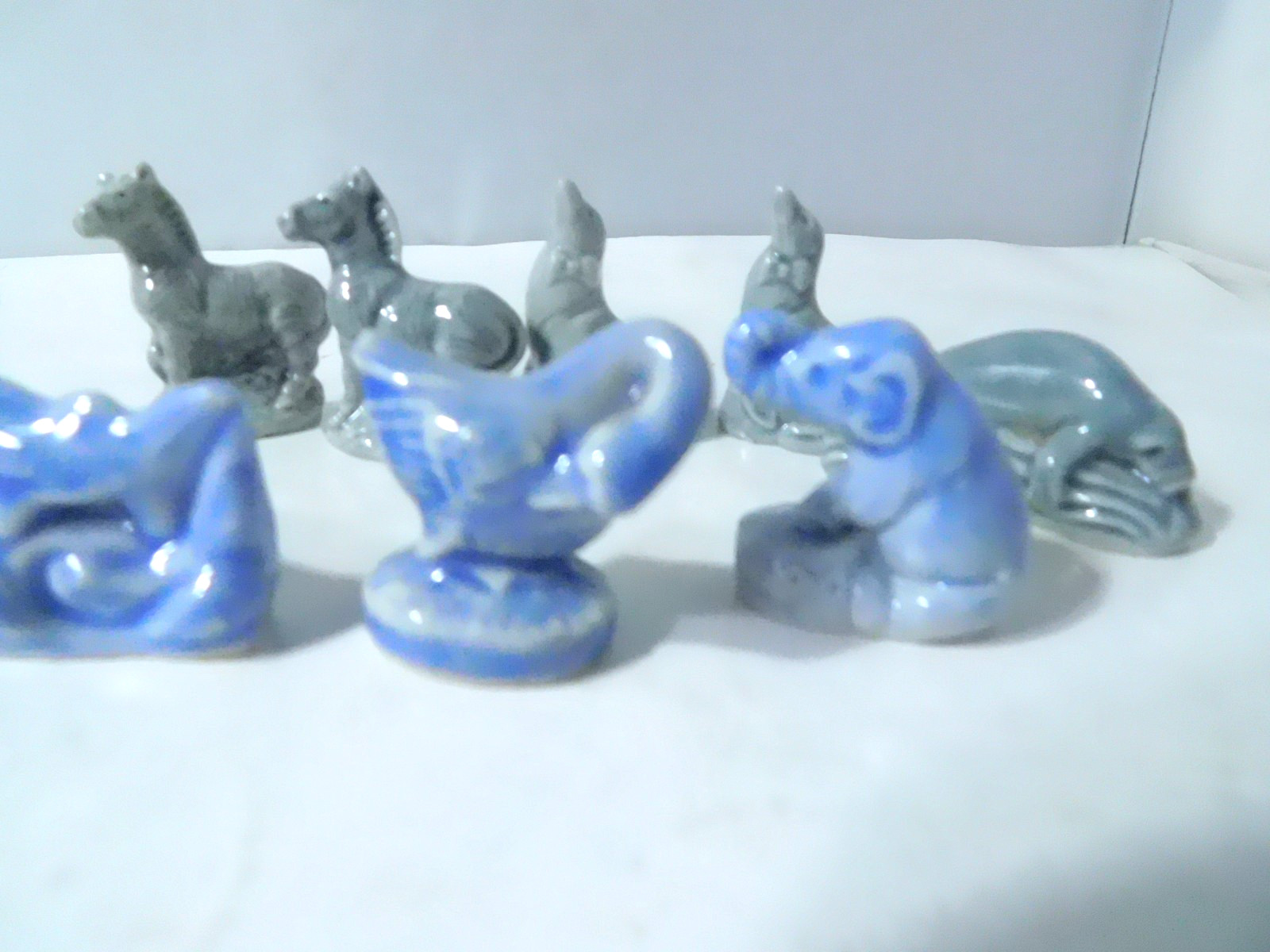 11 Wade Red Rose Tea Animal Figurines Whimsies England Gray & Blue