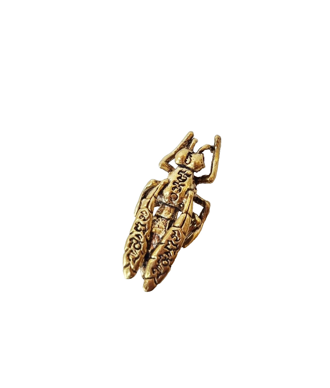 Gold Insect Hornet Wasp Figurine Bug Animal Sak Yant Body Lucky Carry Bag Tiny