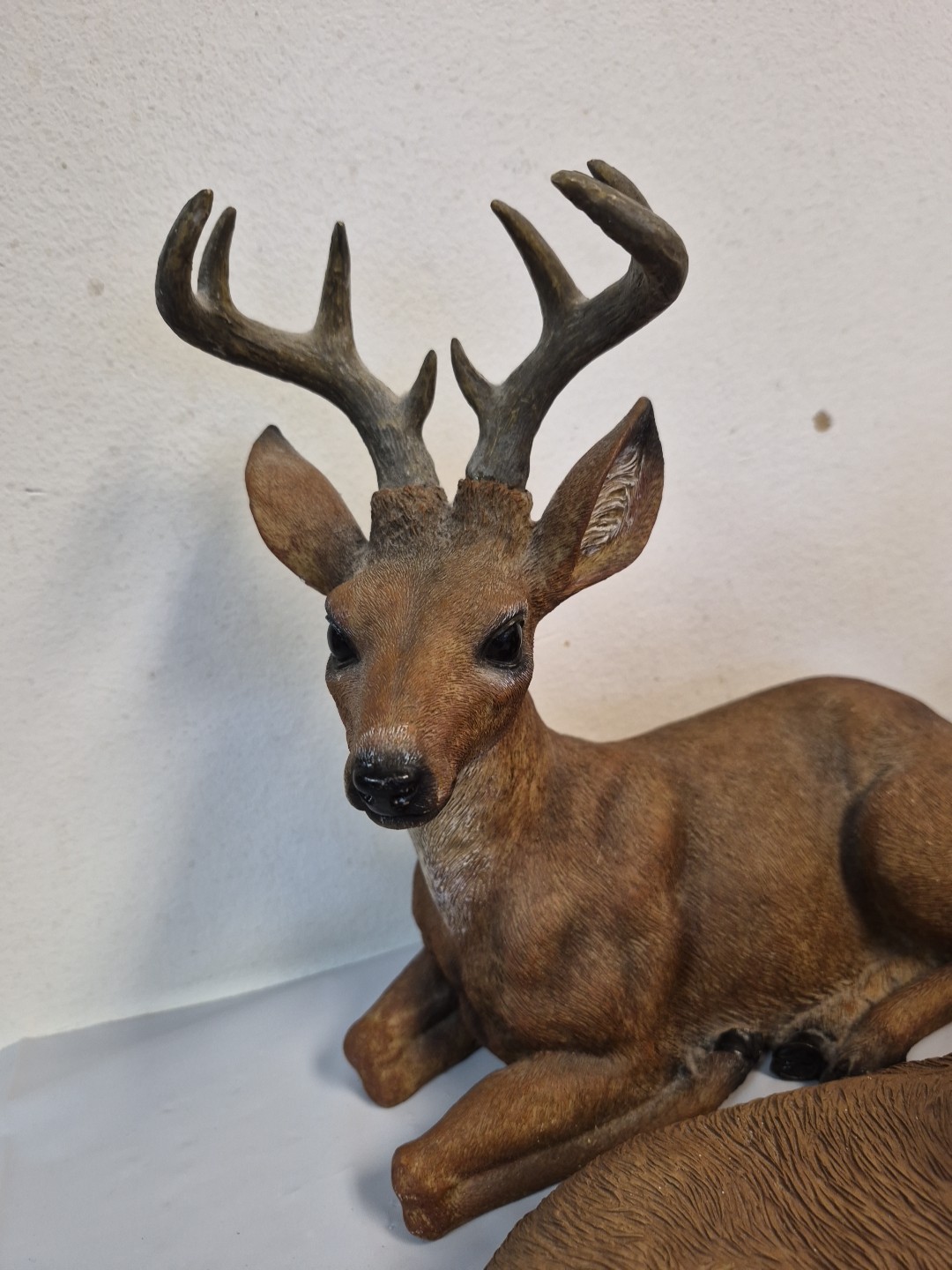 Vintage Homco 1985 Deer Fawn Family 3 Figurines- Buck & Doe Unmarked
