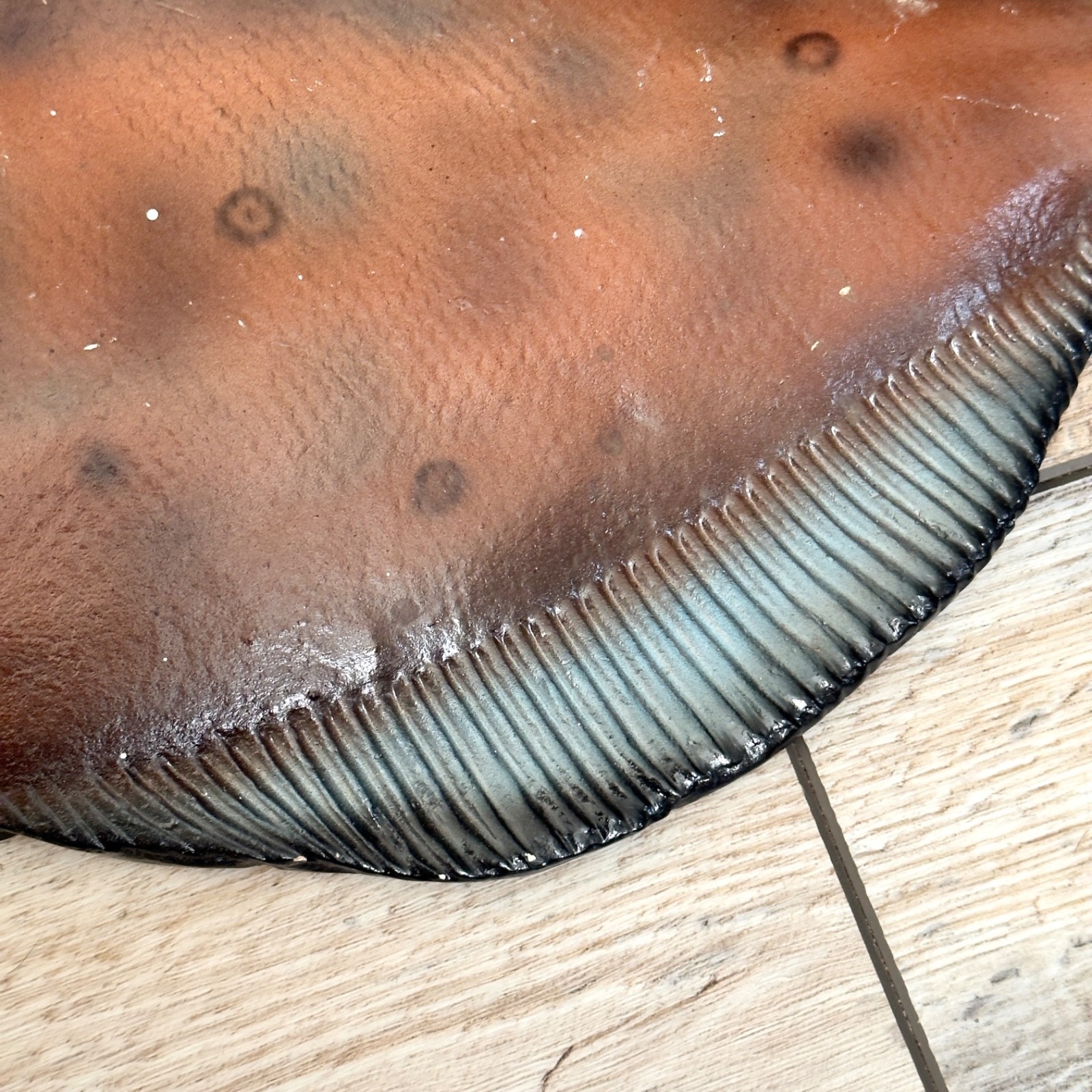 Vintage Large Chalk Ware Flounder Fish Wall Hanging Decor Imperfect
