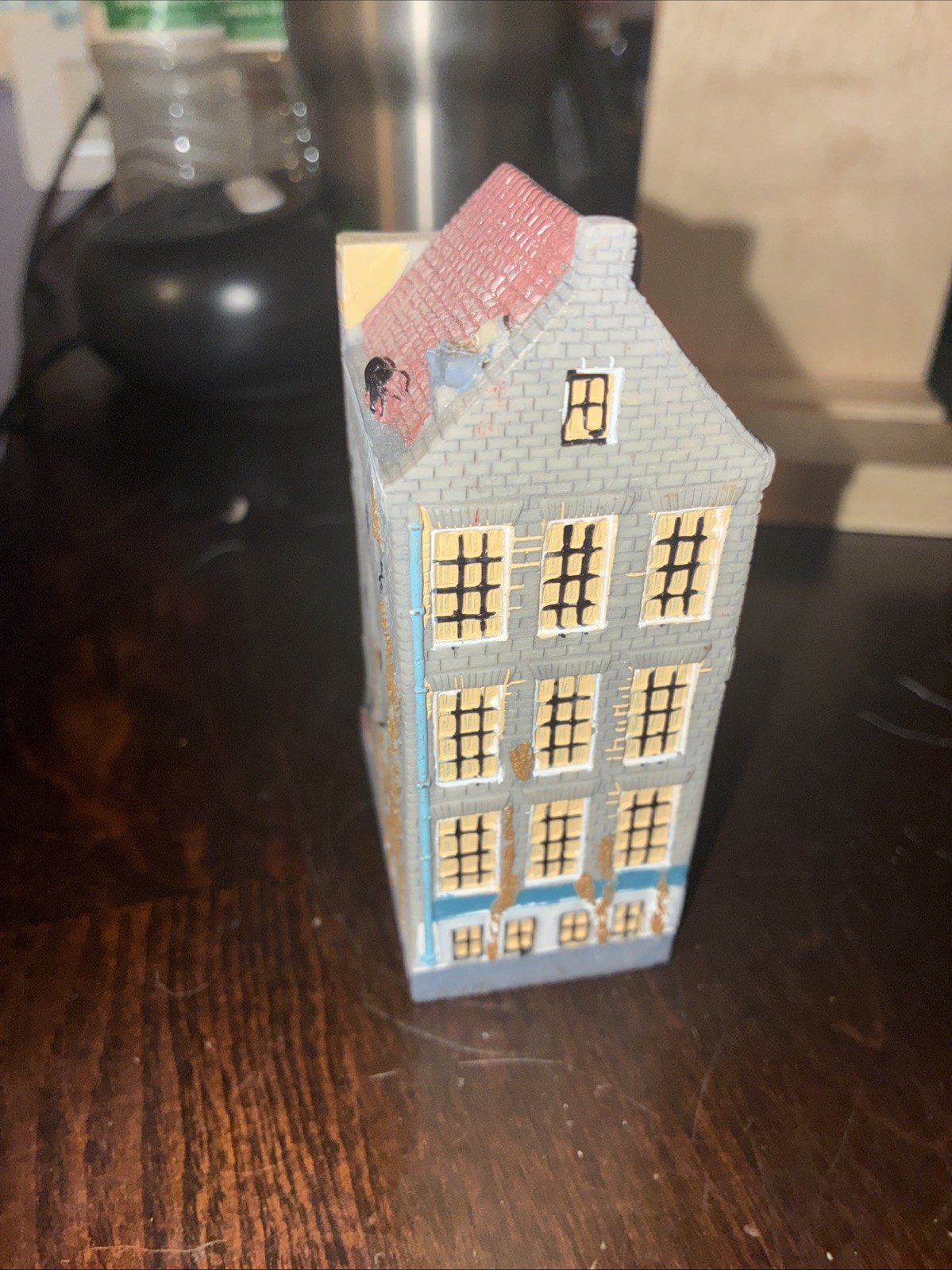 Amsterdam Canal House Figurine Anne Frank House Miniature Souvenir Polystone