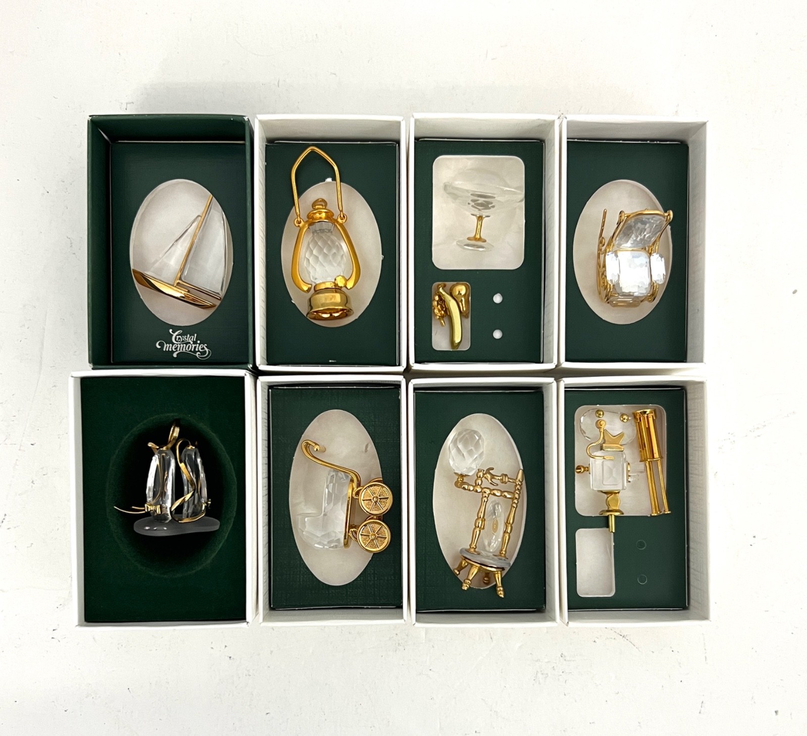 Swarovski 8 Pieces Crystal Memories Miniature with Gold Accent – Collection # 6