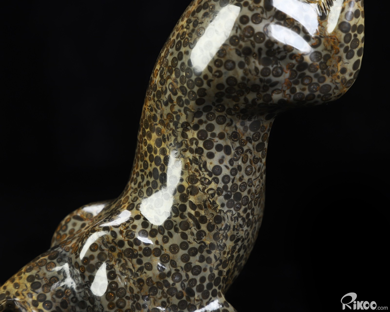 8.5″ Chinese Leopard Skin Jasper Hand Carved Crystal Leopard Sculpture, Healing