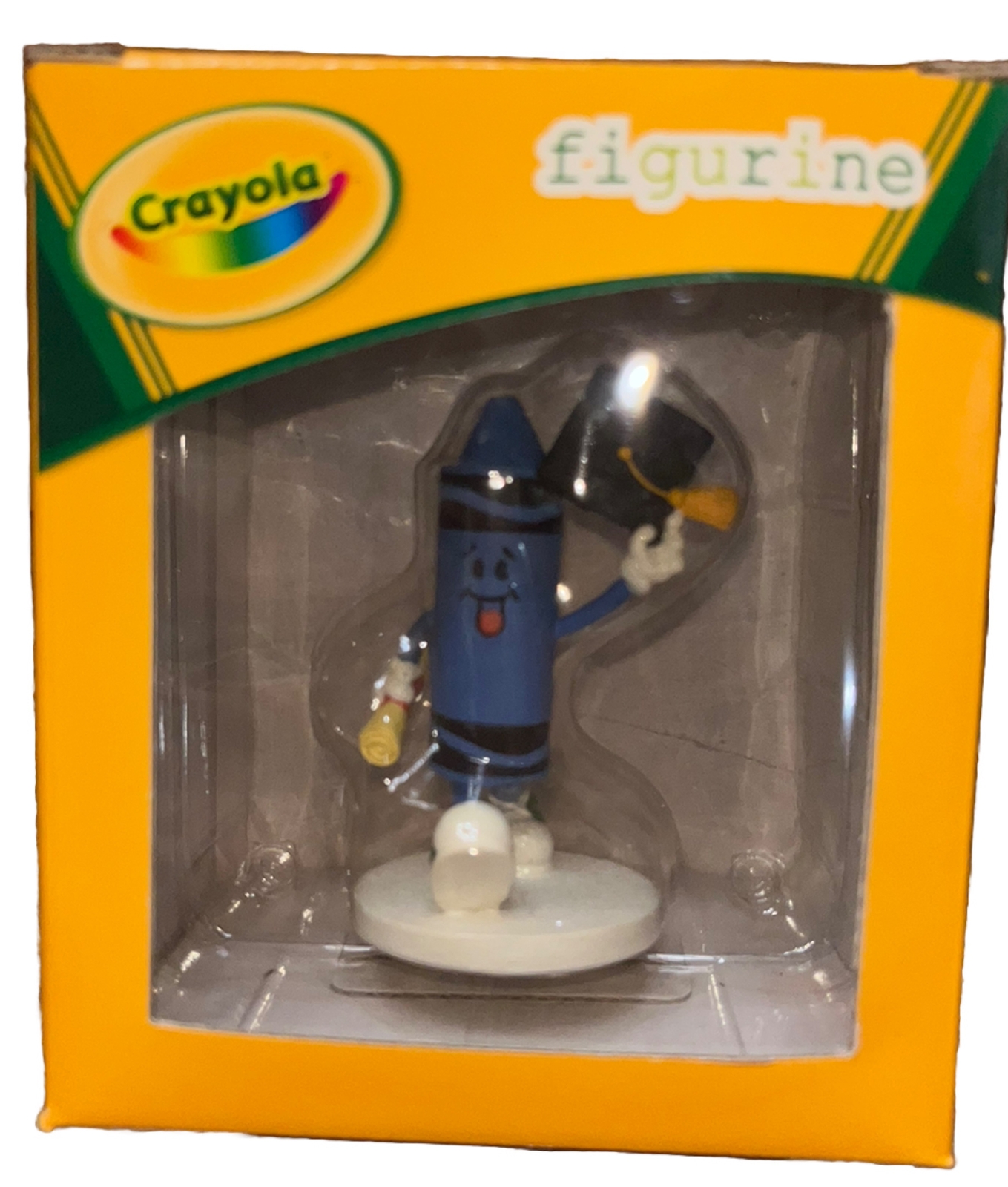VTG Crayola Crayon Blue Collectible Keepsake Figurine Happy Graduate MIB