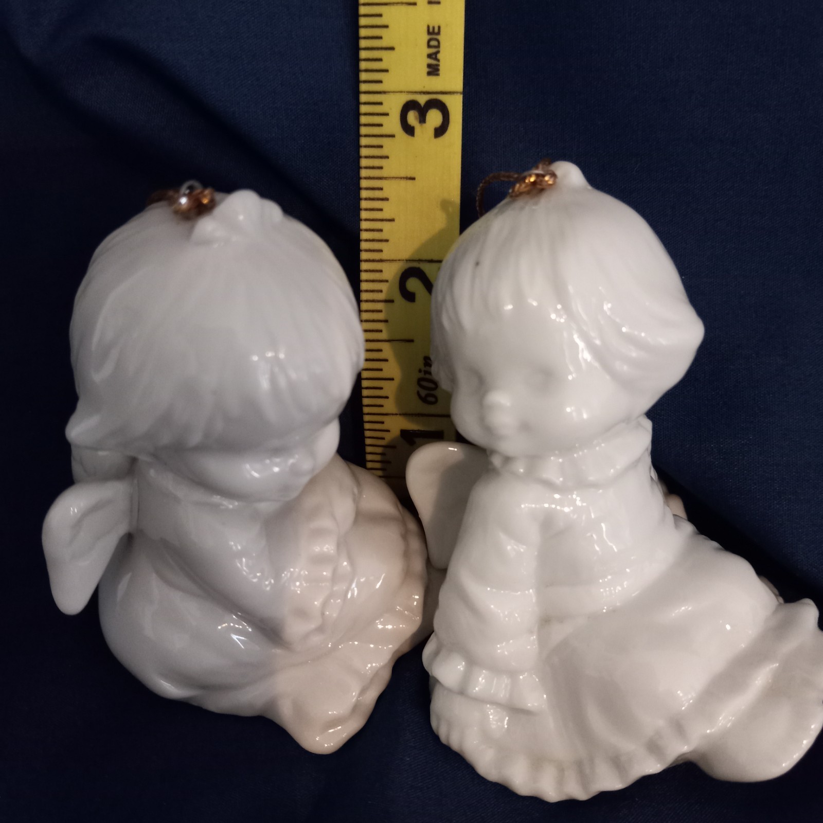 Angels, Ceramic, Vintage, Set of 2 –2 3/4 inches tall