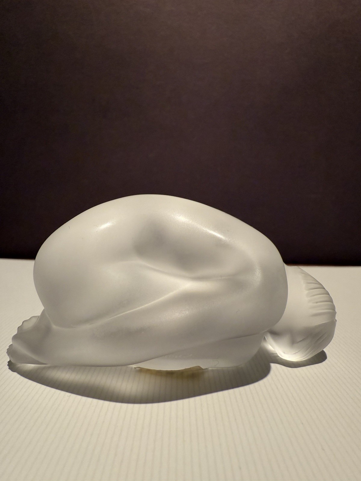 Lalique Resting Nude Folded Leaf Clear 11919 MINT Condition
