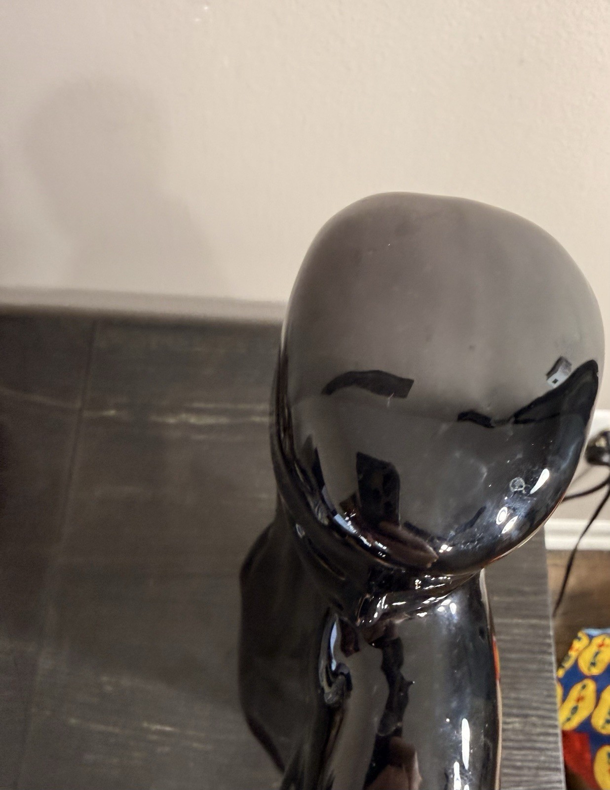 Vintage Modernist Art-Deco 80’s Glam Style Black Ceramic Women & Man Figure
