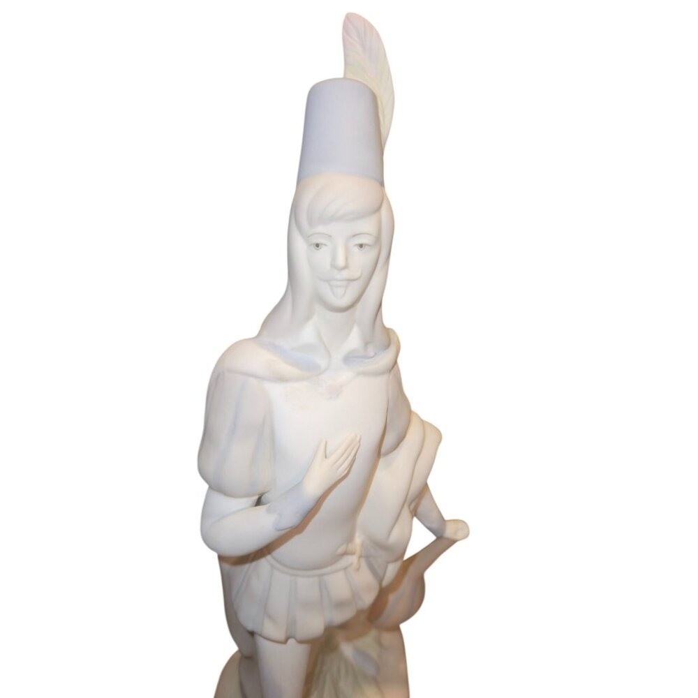 Vintage Figurine Porceval Porcelain Renaissance Minstrel With Lute Made in Spain