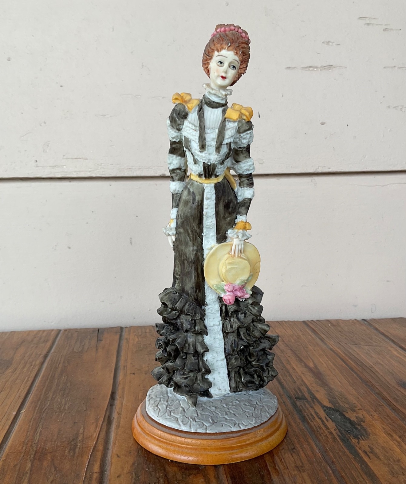 Lady with Long Frilly Dress made in Taiwan