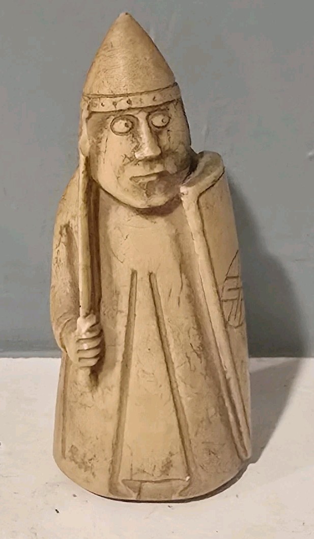 Set of 8 Reproduction Isle of Lewis Chessmen British Museum London England