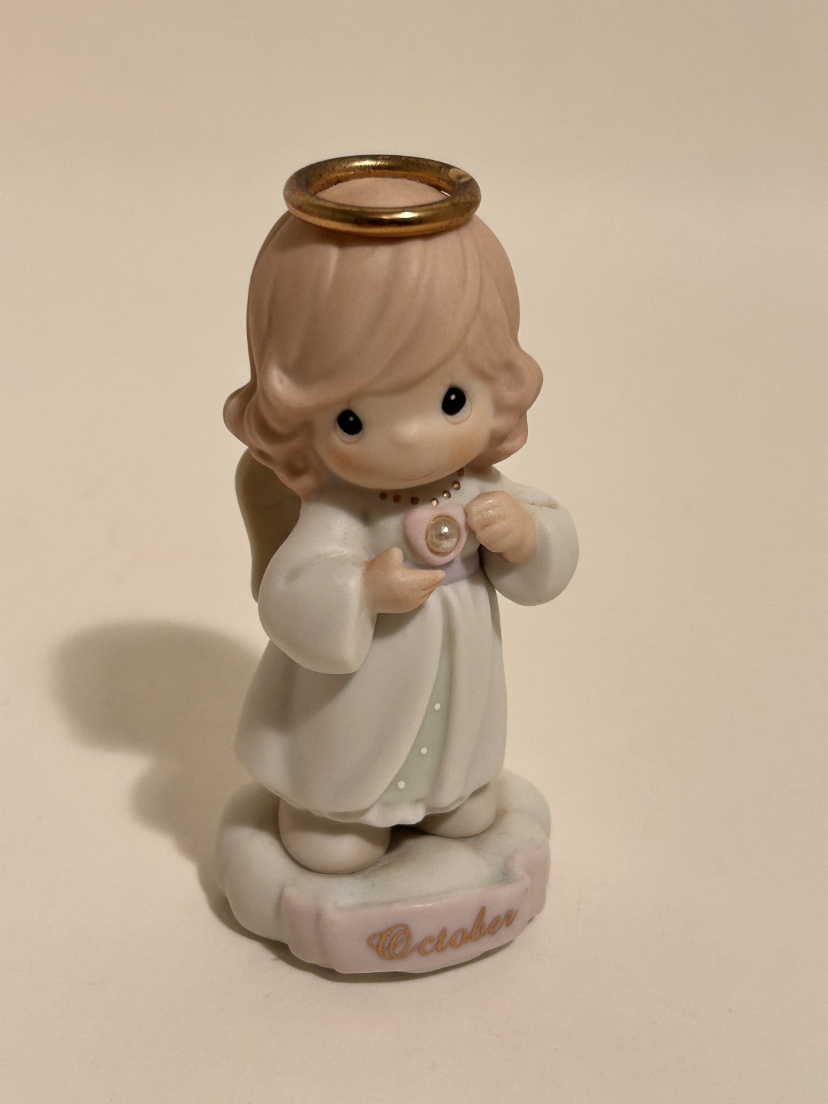 1996 October Precious Moments Figurine Angel of the Month Porcelain w/ Box