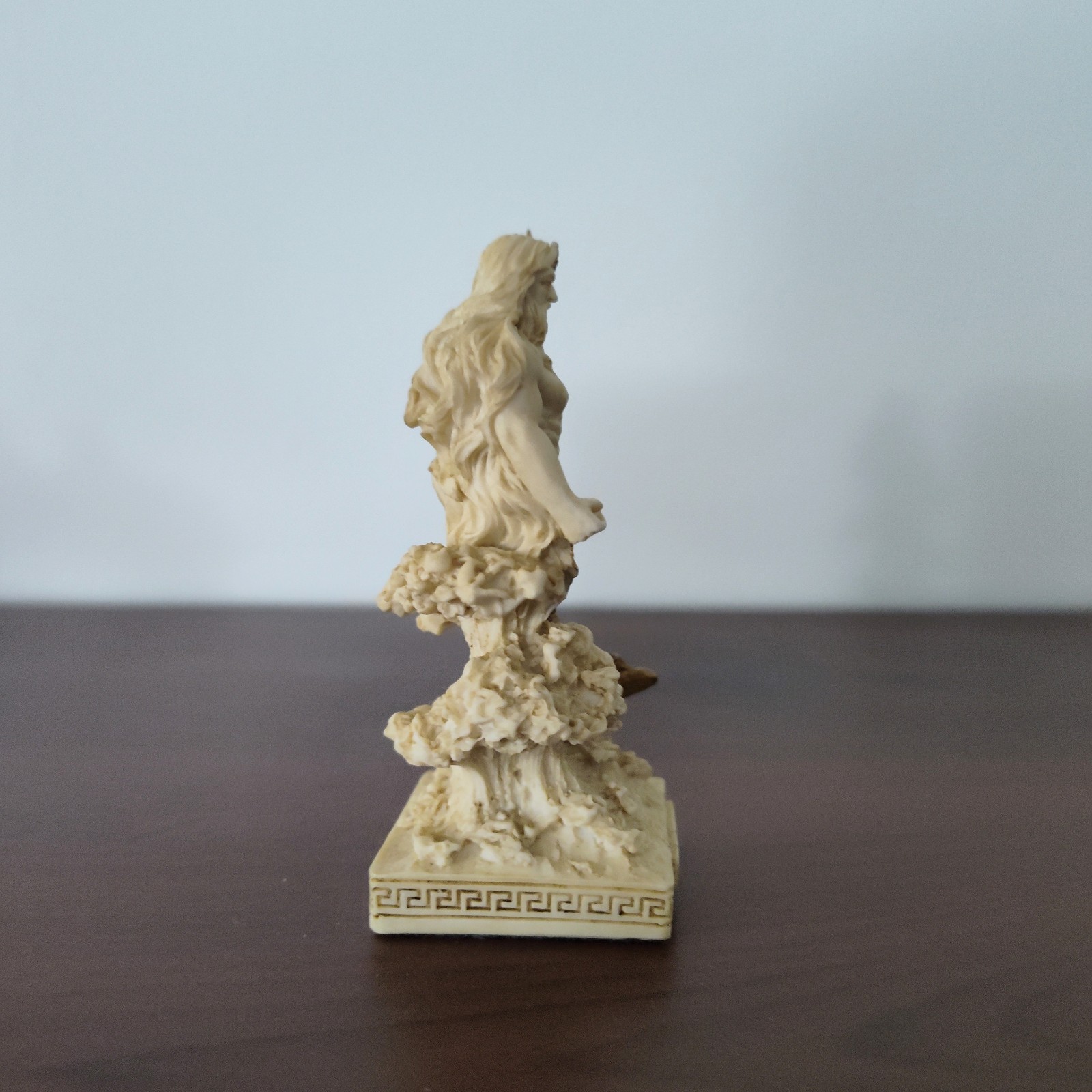 Mini Veronese Design Poseidon Marble Finish With Gold Accents Resin Figurine