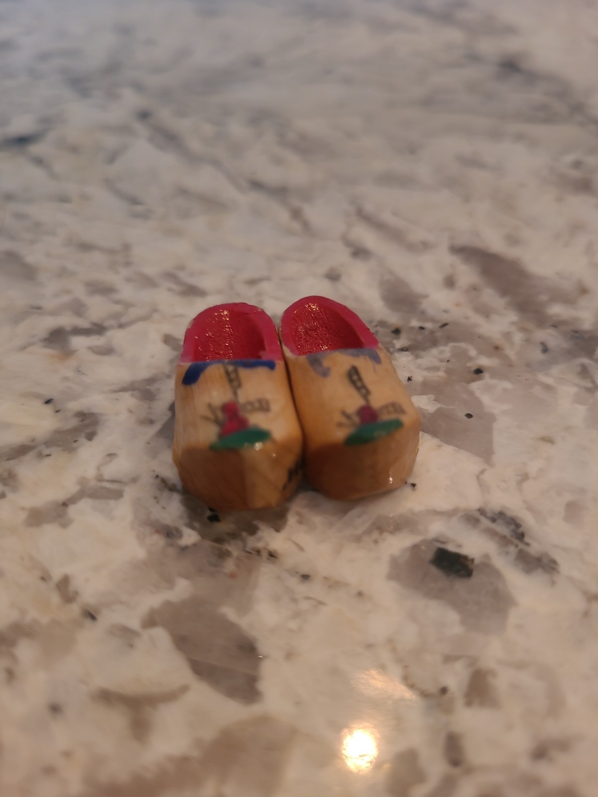Small Vintage Wooden Dutch Doll Shoes Clogs Made In Holland 1 Inch Souvenier