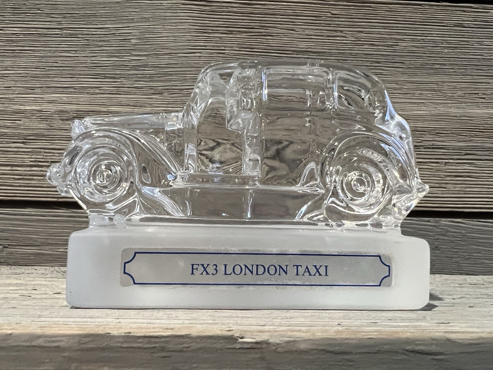 FX3 London Taxi Glass Paperweight Design by Goebel Crystal Collection No Box